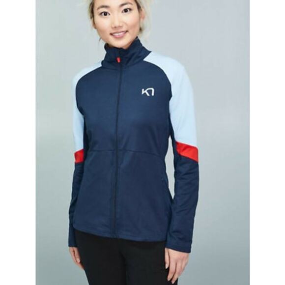 Kari Traa Jackets & Blazers - Kari Traa Mathea Midlayer Jacket Women's Size Medium Naval Blue Light Activewear